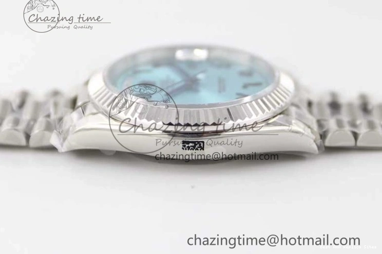 Good Copy Rolex Watches Steel Ice 40mm Best TWF 1:1 2357 SS Arabic A Comfortable Bracelet Edition 904L on Day SS Blue Date Dial 0118